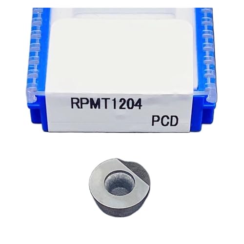 Externes Drehwerkzeug aus Hartlegierung 2 STÜCKE RPMT1204/RPMW1003 PCD CBN Hartlegierung Rundfräser Schneidwerkzeug Klinge for Aluminium und Stahl(RPMT1204 PCD) von Knbxcwd
