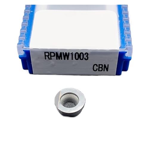 Externes Drehwerkzeug aus Hartlegierung 2 STÜCKE RPMT1204/RPMW1003 PCD CBN Hartlegierung Rundfräser Schneidwerkzeug Klinge for Aluminium und Stahl(RPMW1003 CBN) von Knbxcwd