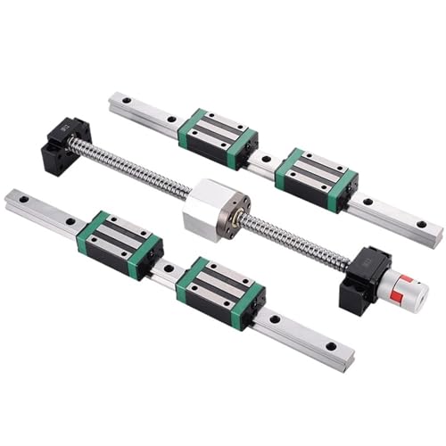 Linearbewegungs-Kugelumlaufspindel-Maschinenteile 2 Stück HGR15 Linearführungsschiene, 4 Stück HGH15CA Schlitten + SFU1204 Kugelumlaufspindel BFBK10 + Kupplung(950mm) von Knbxcwd