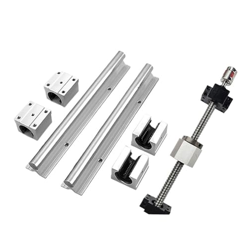 Linearbewegungs-Kugelumlaufspindel-Maschinenteile 2 Stück SBR12-Linearschiene + lineare bearbeitete Kugelumlaufspindel SFU1204 + 1204-Mutter + Körperblock DSG12H + Endstützlager BKBF10 + Kupplung(250m Linearbewegungs-Kugelumlaufspindel-Maschinenteile 2 Stück SBR12-Linearschiene + lineare bearbeitete Kugelumlaufspindel SFU1204 + 1204-Mutter + Körperblock DSG12H + Endstützlager BKBF10 + Kupplung(250m von Knbxcwd