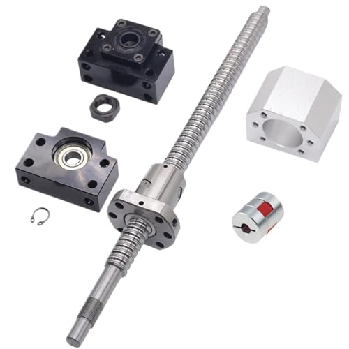 Linearbewegungs-Kugelumlaufspindel-Maschinenteile 20mm Kugelumlaufspindel SFU2005 Ende bearbeitet + RM2005 Einzelkugelmutter + BK15 BF15 Endstütze + Kupplungsschraube(400mm) von Knbxcwd