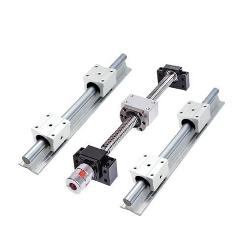 Linearbewegungs-Kugelumlaufspindel-Maschinenteile 4 stücke SBR16UU Gleitblöcke + 2 stücke SBR16 300-1000mm + 1 stücke SFU1610 Kugelumlaufspindelende bearbeitet mit BKBF12(450mm) von Knbxcwd