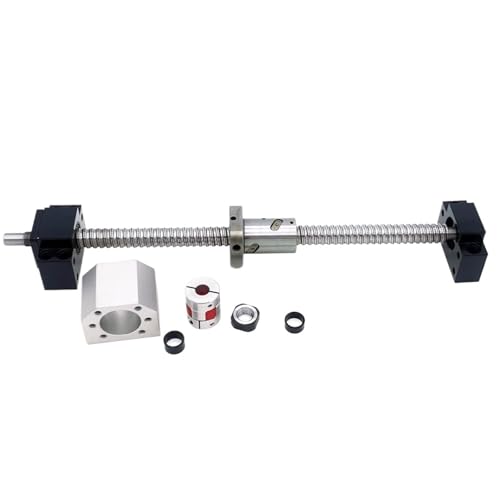 Linearbewegungs-Kugelumlaufspindel-Maschinenteile Kugelumlaufspindel 300 mm bis 1000 mm BK15 BF15 Unterstützung SFU2005 Kugelmuttergehäuse 8-mm-Koppler(800mm) von Knbxcwd
