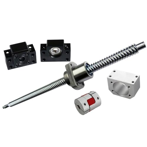Linearbewegungs-Kugelumlaufspindel-Maschinenteile SFE2020 Kugelumlaufspindel 300 400 500 600 700 800 900 1000mm Muttergehäuse BK15 BF15 Kupplung(700mm) von Knbxcwd