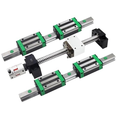 Linearbewegungs-Kugelumlaufspindel-Maschinenteile SFU1610 Kugelumlaufspindel-Set mit Supporter BKBF12 + 2 Linearführungen + 4 HGH20CA-Blöcke mit 8-mm-Koppler(300mm) von Knbxcwd