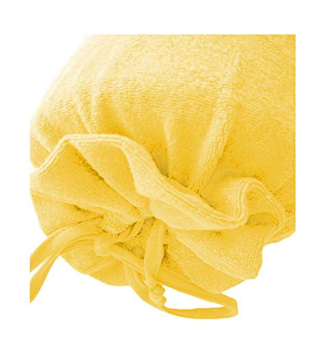 Kneer Flausch Frottee Nackenrollenbezug 15x40 cm Mais-Gelb Doppelpack von Kneer