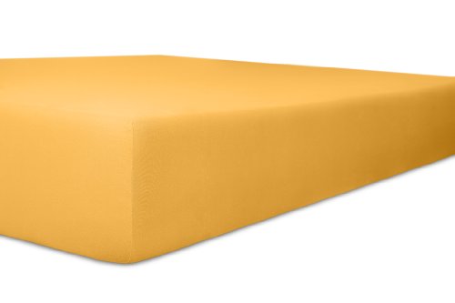 Kneer 6001007 Single Jersey Spannbetttuch Qualität 60, Größe 90/190 bis 100/200 cm, gelb von Kneer