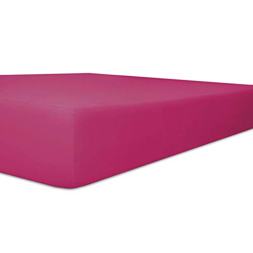 Kneer Easy-Stretch Jersey Spannbetttuch, Farbe:52 Fuchsia;Größe:180x200-200x220 cm von Kneer