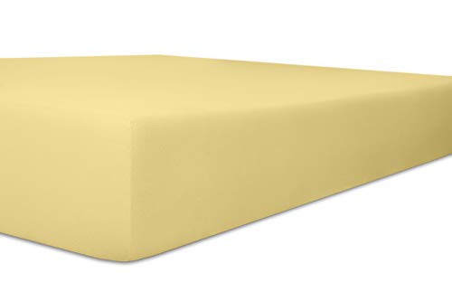 Kneer Easy-Stretch Jersey XXL Spannbetttuch Extra Hoch bis 40 cm, Farbe:12 Creme, Größe:180x200-200x220 cm von Kneer