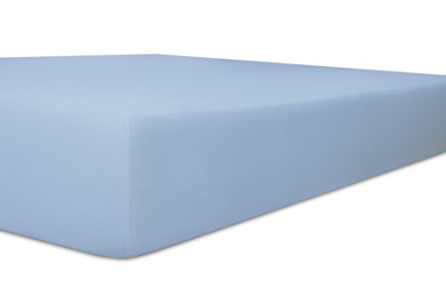 Kneer Exclusiv-Stretch Jersey Spannbetttuch, Farbe:38 Eisblau;Größe:140x200-160x220 cm von Kneer