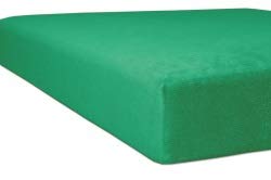 Kneer Flausch-Biber Q80 Spannbetttuch, Farbe:60 - smaragd;Größe:180x200-200x200 cm von Kneer