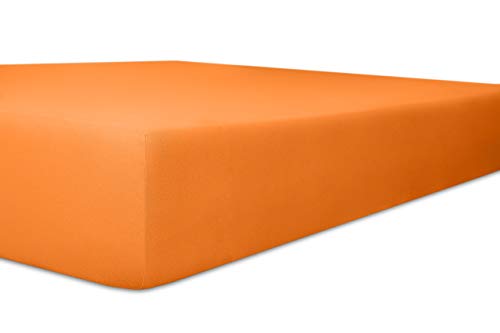 Kneer Spannbettlaken, Baumwoll-Mischgewebe, Orange, 90 cm x 190 cm von Kneer