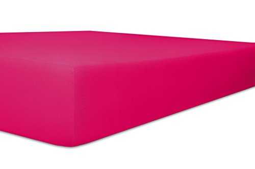 Kneer Spannbettlaken, Spannbetttuch, Easy-Stretch Qualität 25 Größen 180 x 200-200 x 220 cm Fuchsia von Kneer