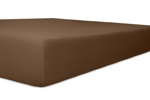 Kneer Spannbettlaken, Spannbetttuch, Easy-Stretch Qualität 25 Größen 180 x 200-200 x 220 cm Mocca von Kneer