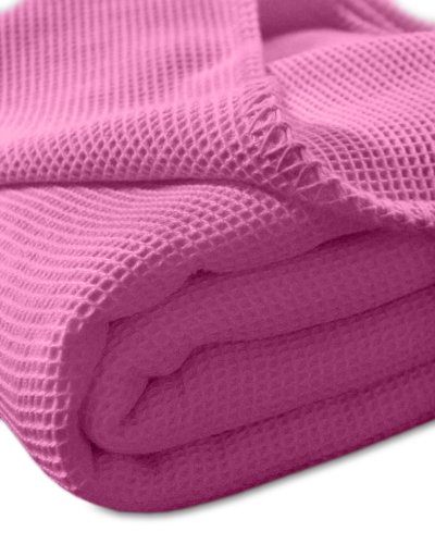 Kneer Waffelpique Decke, Pink, 220 x 240 cm von Kneer