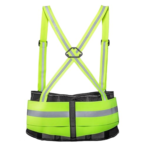 Kneetek Rückenstützgurt HiVis M (68–96 cm) | reflektierender Stützgurt für hohe Sichtbarkeit | Rückenstütze zur Erleichterung der Arbeiten und Unterstützung des Rückens Kneetek Rückenstützgurt HiVis M (68–96 cm) | reflektierender Stützgurt für hohe Sichtbarkeit | Rückenstütze zur Erleichterung der Arbeiten und Unterstützung des Rückens von Kneetek