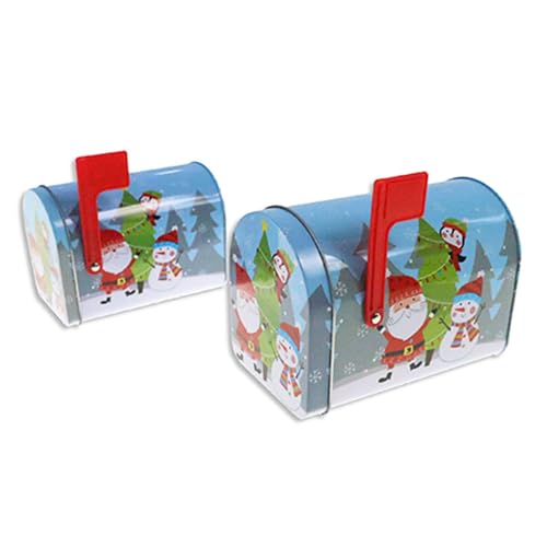 Briefkasten für Kinder, Briefe an den Weihnachtsmann, Metall, 2 Stück, Weihnachtsdekoration für Klassenzimmer, Zuhause und Display, 2 Größen Briefkasten für Kinder, Briefe an den Weihnachtsmann, Metall, 2 Stück, Weihnachtsdekoration für Klassenzimmer, Zuhause und Display, 2 Größen von Knextion Inc