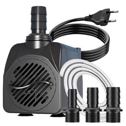 Knifel Springbrunnenpumpe 25W 1500L/H Automatische Abschaltung bei Niedrigwasser Schutz vor überhitzung Funktion Ultra Leise Teichpumpe Wasserpumpen Mit 1,8m Kabel für Brunnen, Hydroponik-Systeme. Knifel Springbrunnenpumpe 25W 1500L/H Automatische Abschaltung bei Niedrigwasser Schutz vor überhitzung Funktion Ultra Leise Teichpumpe Wasserpumpen Mit 1,8m Kabel für Brunnen, Hydroponik-Systeme. von Knifel