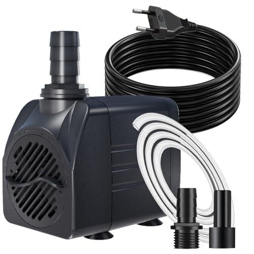 Springbrunnenpumpe 16W 800L/H Teichpumpe Mit 3m Extra-Langes Kabel Schutz vor Überhitzung Funktion Ultra Leise Aquariumpumpe Wasserpumpen für Brunnen, Hydroponik-Systeme, Submersible Tauchpumpe Springbrunnenpumpe 16W 800L/H Teichpumpe Mit 3m Extra-Langes Kabel Schutz vor Überhitzung Funktion Ultra Leise Aquariumpumpe Wasserpumpen für Brunnen, Hydroponik-Systeme, Submersible Tauchpumpe von Knifel