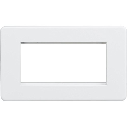 Knightsbridge SFAV4GMW Schraubenlose modulare Frontplatte 4G-Mattweiß von Knightsbridge