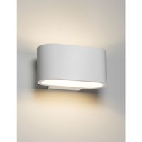 Knightsbridge Applique G9 Courbe Haut et Bas Plâtre Blanc 180mm 230V IP20 40W von Knightsbridge