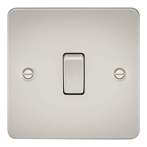 Knightsbridge FP2000PL FPAV2000PL Zwei-Wege-Schalter, flache Blende, 10 A, 1 G, perlenfarben von Knightsbridge