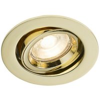 Knightsbridge GU10 Messing Einbau Tilt Twist & Lock Downlight, 230V von Knightsbridge