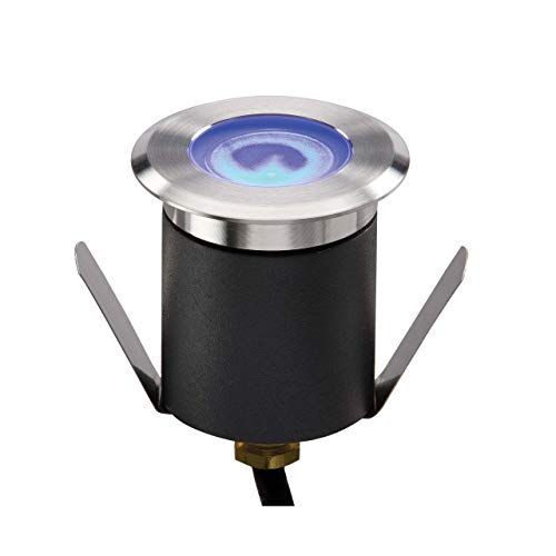 Knightsbridge IP65 230 V 1 W High Output LED Blue Mini Bodenleuchte C/W Kabel, Metall von Knightsbridge