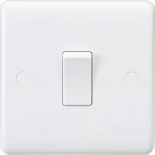 Knightsbridge Schalter, mit gebogenen Kanten, weiß, CU1000, 230V von Knightsbridge