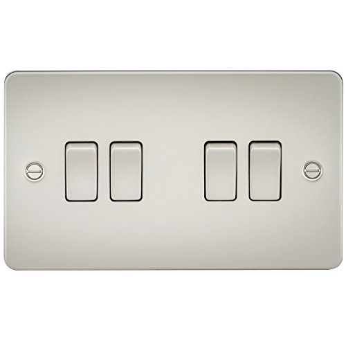 Knightsbridge fpav4100bb 10 A 4 G 2-Wege Schalter mit Flacher Teller, Messing gebürstet P, FP4100PL von Knightsbridge
