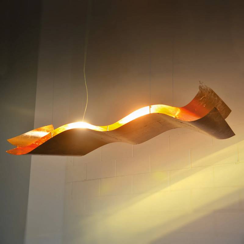 Knikerboker A Tempo Perso   Blattgold Hängelampe Led Hängeleuchte Pendelleuchte B-Ware von Knikerboker