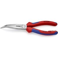 Knipex - 26 22 200 t bk Flachrundzange mit Schneide (Storchschnabelzange) schwarz atramentiert 200 mm von Knipex