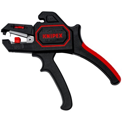 Abisolierzange 12 62 180 SB selbsteinstellend 0,2-6mm² AWG 24-10 180mm von Knipex