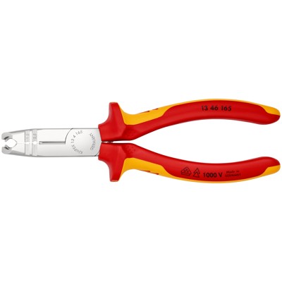 Abmantelungszange 13 46 165 verchromt Mehrkomponenten VDE 165mm von Knipex
