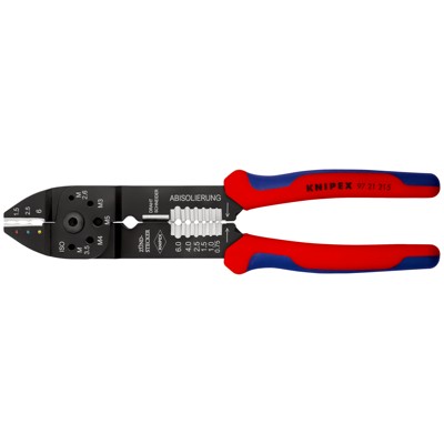 Crimpzange 97 21 215 brüniert Mehrkomponenten 0,5-6mm² 230mm von Knipex