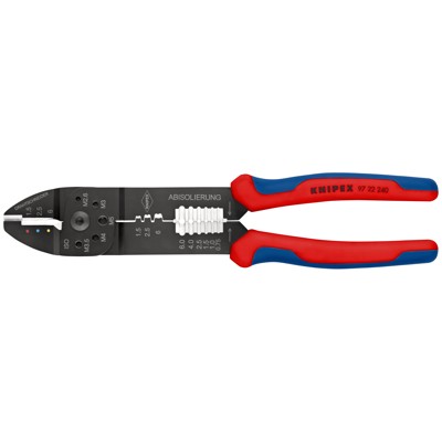 Crimpzange 97 22 240 schwarz lackiert Mehrkomponenten 0,5-6mm² 240mm von Knipex