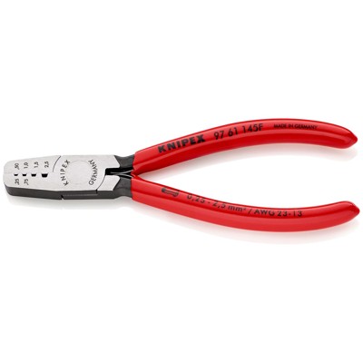 Crimpzange 97 61 145 F poliert kunststoffüberzogen 0,25-2,5mm² 145mm von Knipex