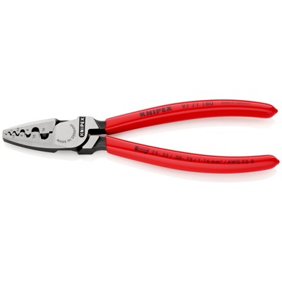 Crimpzange 97 71 180 poliert kunststoffüberzogen 0,25-16mm² 180mm von Knipex