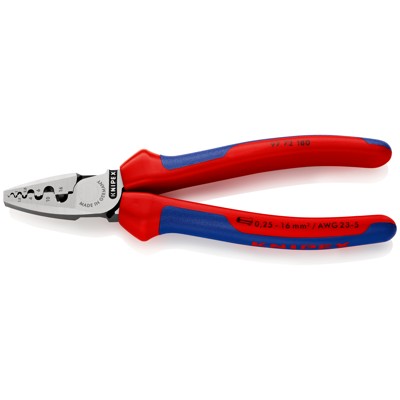 Crimpzange 97 72 180 poliert Mehrkomponenten 0,25-16mm² 180mm von Knipex