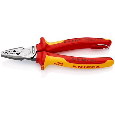 Crimpzange 97 78 180 T poliert Mehrkomp. mit Öse VDE 0,25-16mm² 180mm von Knipex