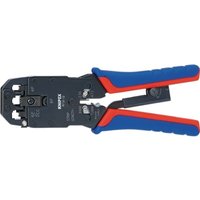 Crimpzange L.200mm brün. Westernstecker RJ10/11/12/45 KNIPEX m.Mehrkomp.-Hüllen von Knipex