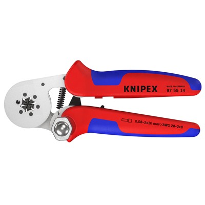 Crimpzange selbsteinstellend mit Seiteneinführung, 97 55 14 von Knipex
