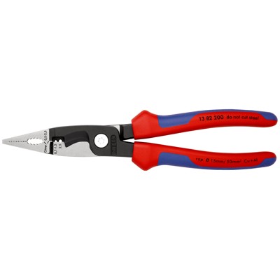 Elektro-Installationszange 13 82 200 poliert Mehrkomponenten 200mm von Knipex