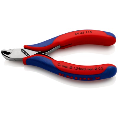 Elektronik-Vornschneider 64 42 115 spiegelpoliert Mehrkomp. 27° 115mm von Knipex