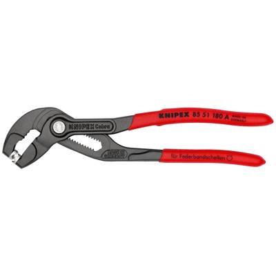Federbandschellenzange 85 51 180 A grau atramentiert kstüberz. 180mm Federbandschellenzange 85 51 180 A grau atramentiert kstüberz. 180mm von Knipex