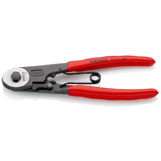 KNIPEX® - Bowdenzugschneider schwarz atramentiert, mit Kunststoff überzogen 150 mm 9561150 von Knipex