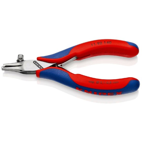 KNIPEX® - Elektronik-Abisolierzange mit Mehrkomponenten-Hüllen 140 mm 1192140 von Knipex