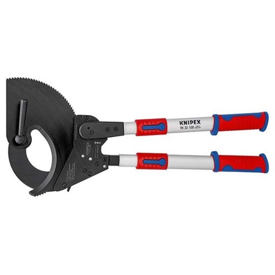 KNIPEX® - Kabelschneider (Ratschenprinzip) mit Teleskopschenkeln mit Mehrkomponenten-Hüllen 680 mm 9532100 von Knipex