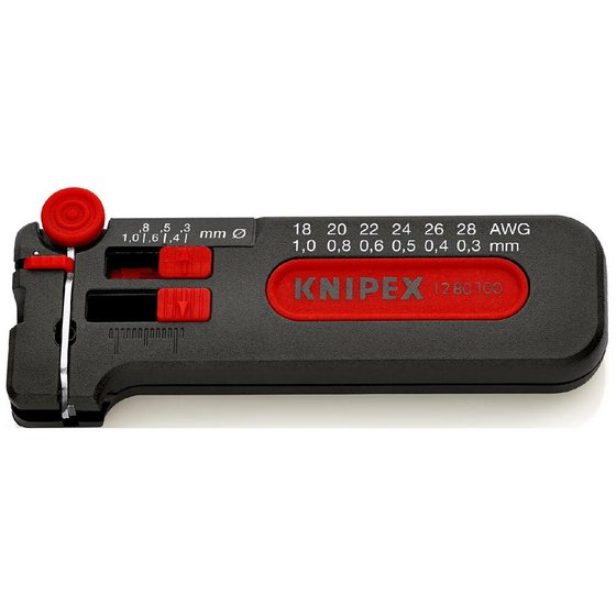 KNIPEX® - Mini-Abisolierwerkzeug 100 mm 1280100SB von Knipex