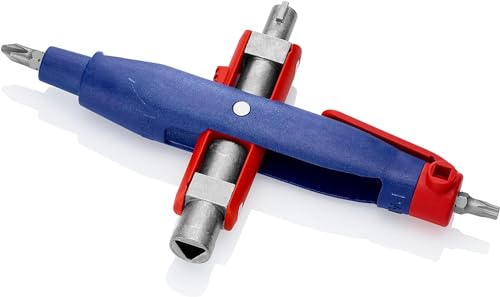 KNIPEX Stiftschaltschrankschlüssel für gängige Schränke und Absperrsysteme (145 mm) 00 11 07 (SB-Karte/Blister) von Knipex